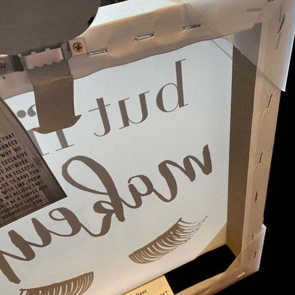 New Marmont Hill But First Makeup Frame, 12” x 12” x 1 1/2” box frame. - Picture 4 of 8